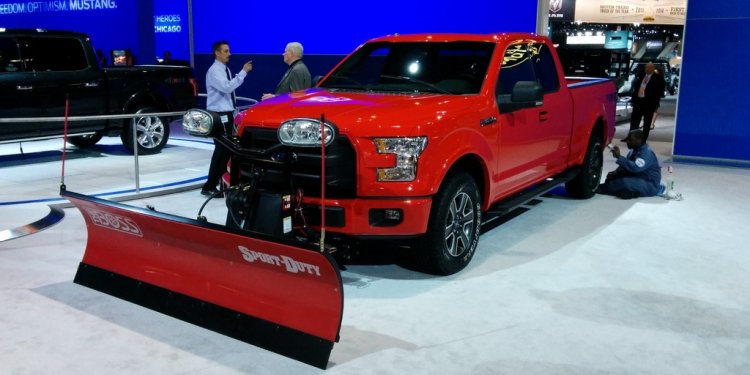 2015 Ford F-150 with a snow