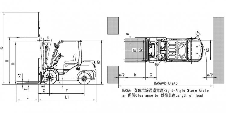 Ton Diesel Forklift Truck