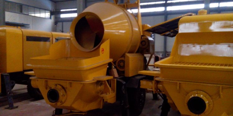 Stationary concrete mixer pump