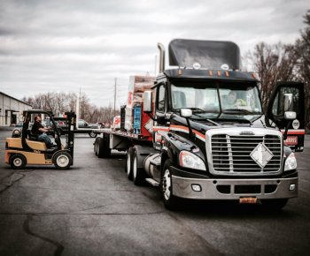 AH Harris Truck | Concrete Construction Supplies delivered!