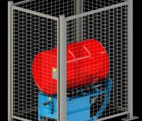 Enclosure with Safety Interlock for use with portable drum roller
