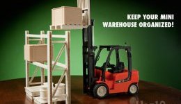 Included rack accessories make the R/C Mini Toy Forklift tons of fun!