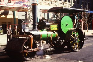 Steam road roller made by Aveling and Porter Ltd, Rochester, Kent, England, 1923, used at Bowral, NSW. Powerhouse Museum collection. B2275.