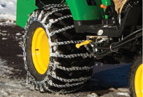 Studio photo of tire chains