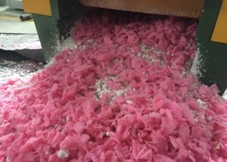 waste PE foam shred